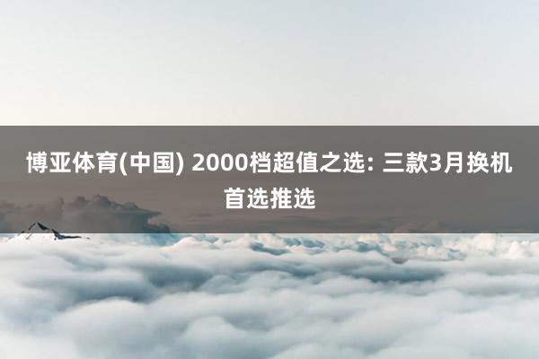 博亚体育(中国) 2000档超值之选: 三款3月换机首选推选