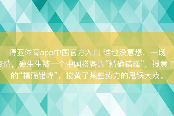 博亚体育app中国官方入口 谁也没意想，一场全球紧盯的汉坦病毒疫情，硬生生被一个中国搭客的“精确错峰”，搅黄了某些势力的甩锅大戏。