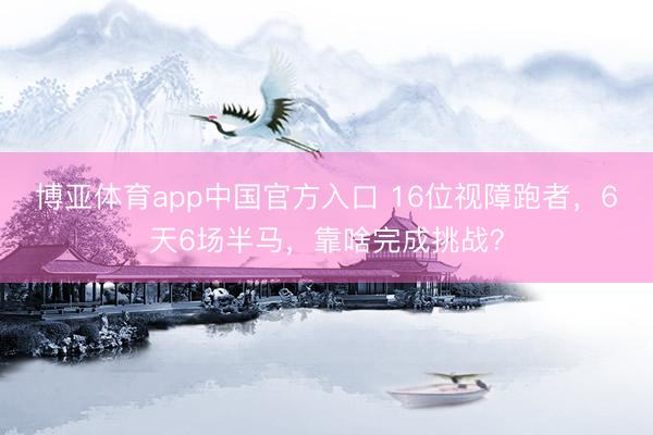 博亚体育app中国官方入口 16位视障跑者，6天6场半马，靠