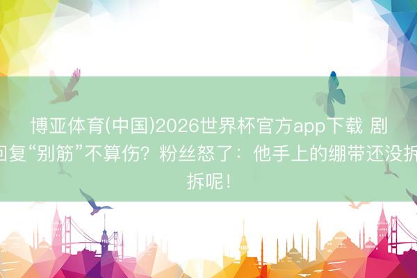 博亚体育(中国)2026世界杯官方app下载 剧组回复“别筋